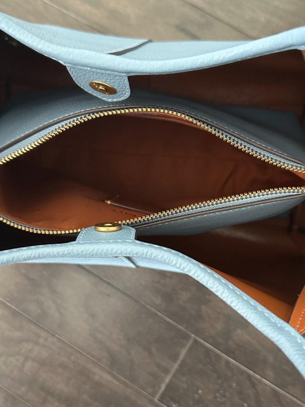Coach 'Bluebell' Pebbled Leather Lana Shoulder Bag Style #M2479-CM544 *NWT* - Picture 4 of 13